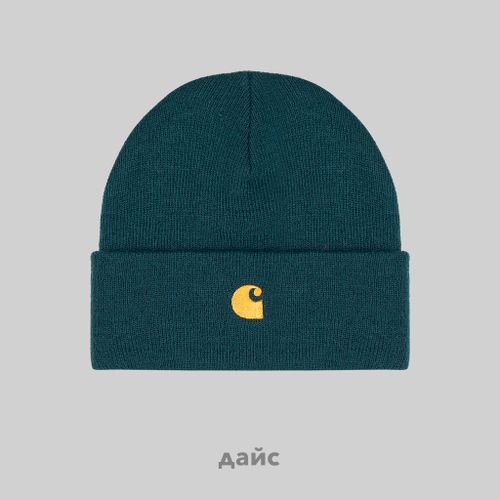 Шапка Carhartt WIP Chase Beanie артикул:I026222_duck_blue - купить в магазине Дайс