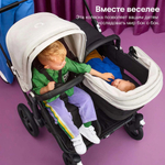 Коляска для двойни Bugaboo Donkey 5 Twin шасси Graphite Grey Melange/Grey Melange