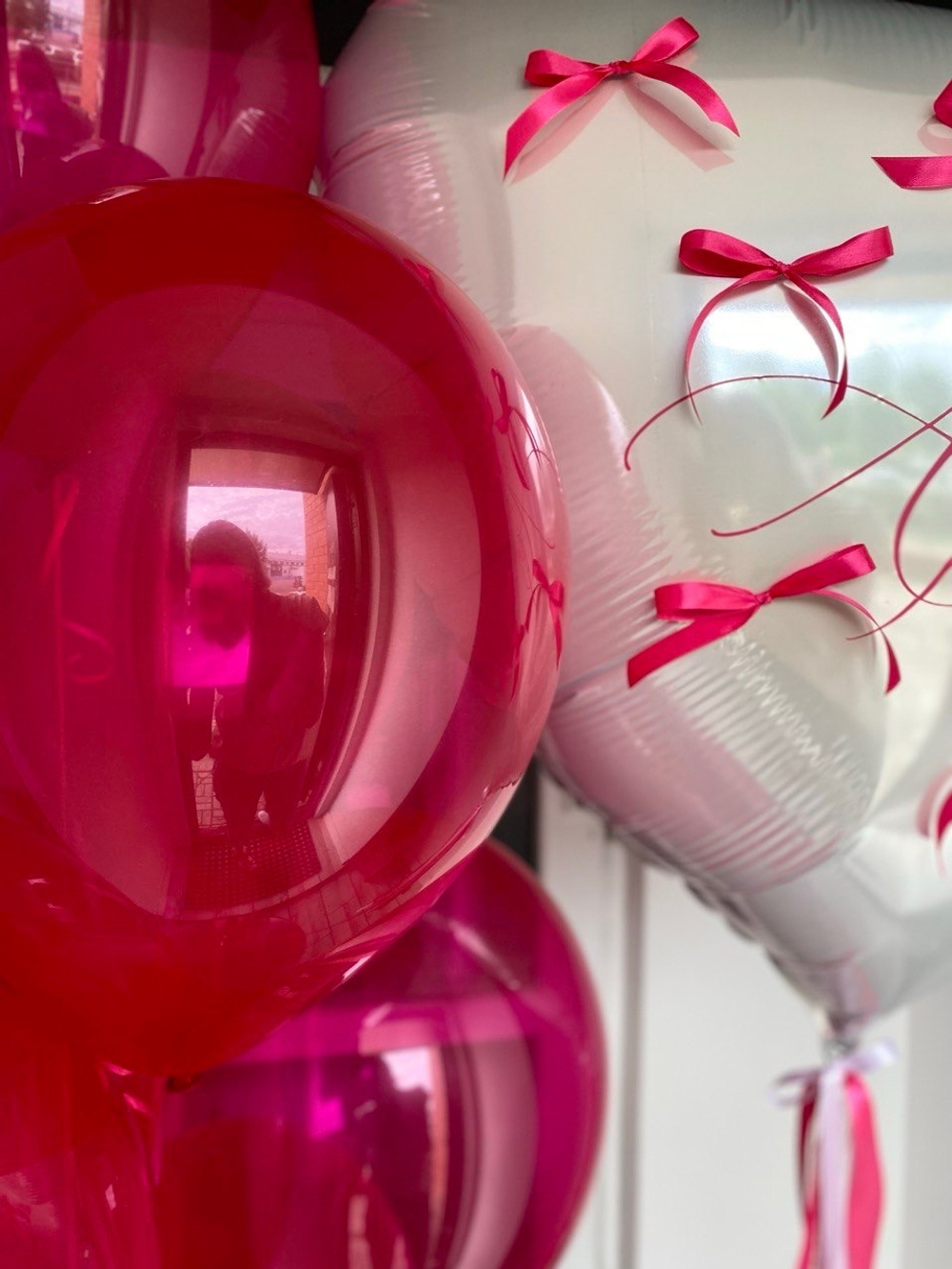 Набор воздушных шаров с бантиками  №1014