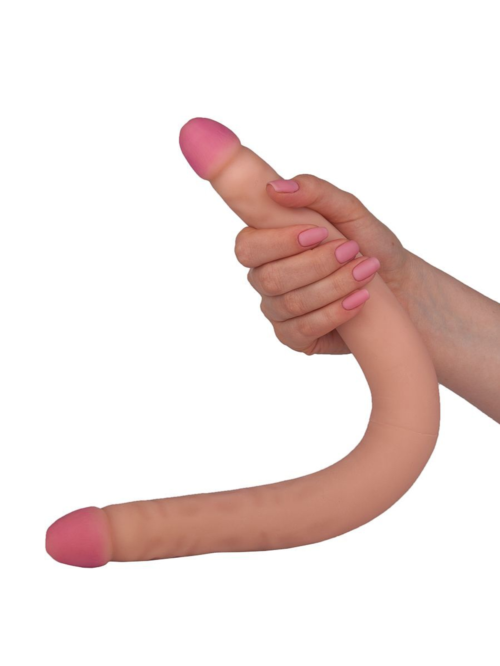 Двусторонний фаллоимитатор FORM KEEP - 42,6 см. (Цвет: телесный)
