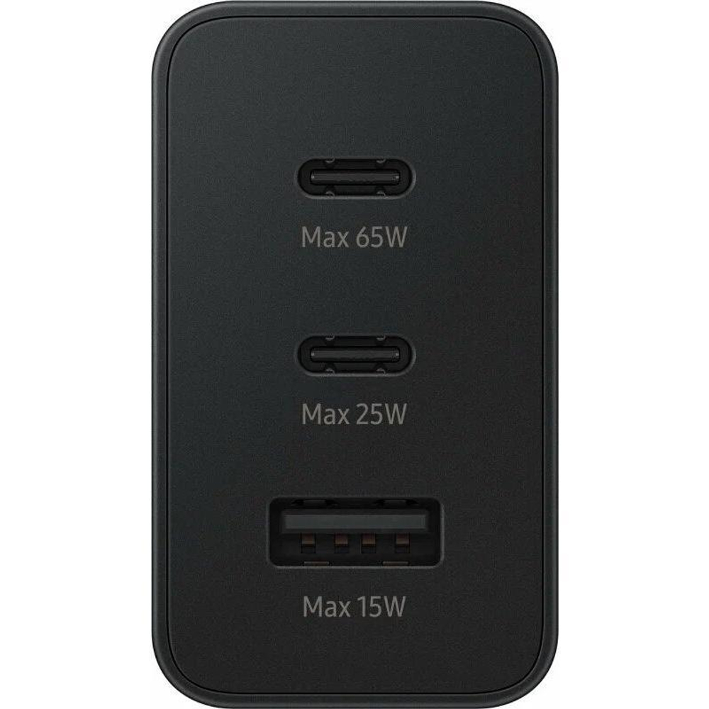 Сетевое зарядное устройство Samsung Trio мощностью 65 Вт (2 USB-C, USB-A) (EP-T6530)