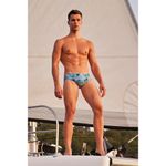 Мужские плавки бирюзовые с принтом DOREANSE 3831