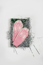 Розовые варежки «Зайчики»