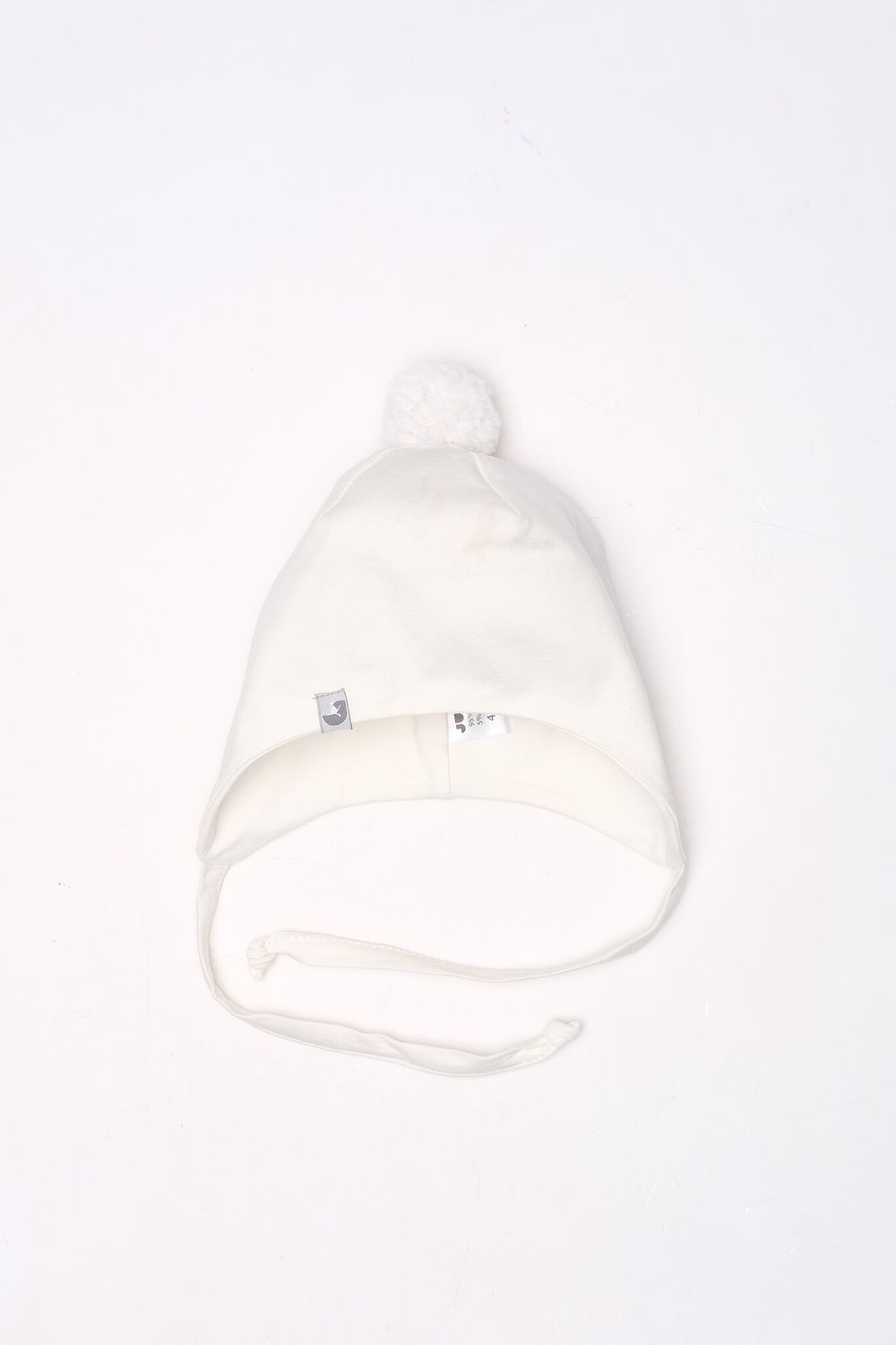 Шапка с помпоном для новорожденных