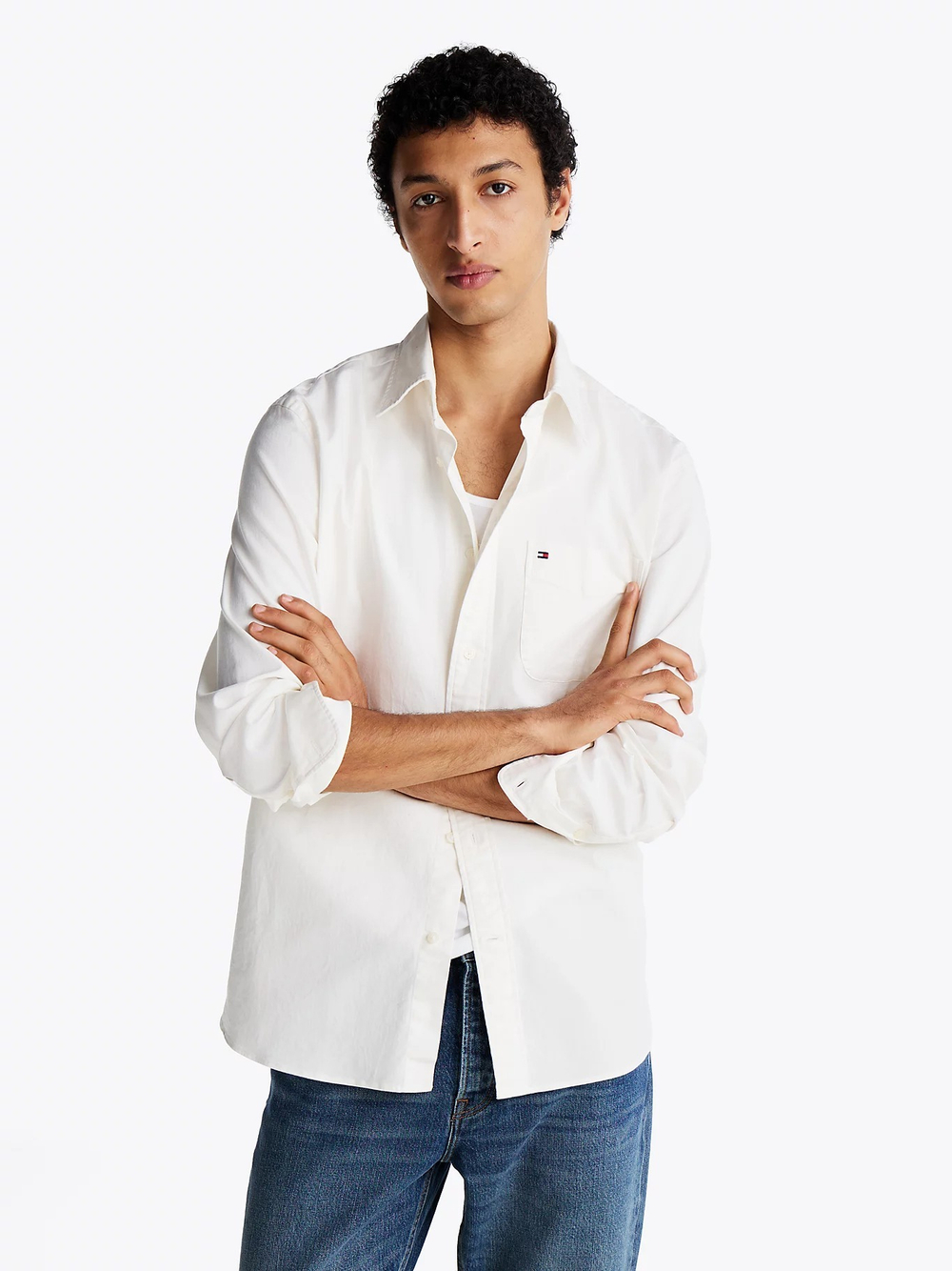 Рубашка мужская TOMMY HILFIGER GMD TWILL SOLID SHIR