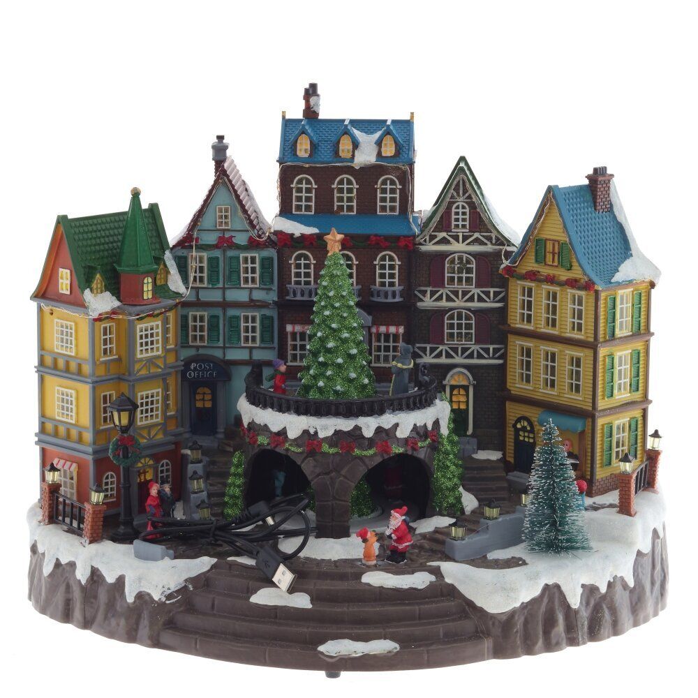 GAEM Фигурка декоративная "Рождество" (4 мелодии, подсвет, движ, 3xAA н/п, +USB), L40 W27 H32 см