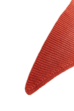 ZARA ХЛОПКОВЫЙ ШЕРСТЯНОЙ ТРИКОТАЖНЫЙ ШАРФ, КОРАЛЛОВЫЙ