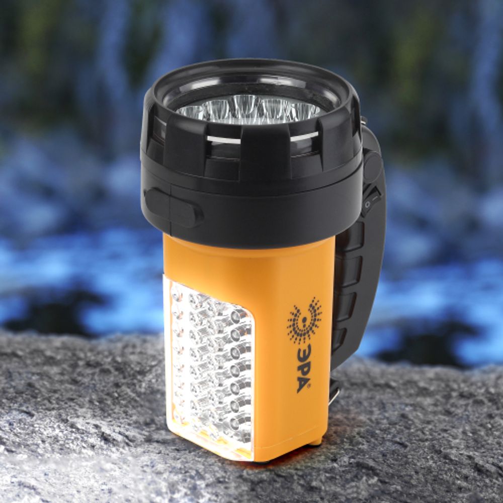 Светодиодный фонарь ЭРА PA-601 прожекторный аккумуляторный со встроенным светильником компас