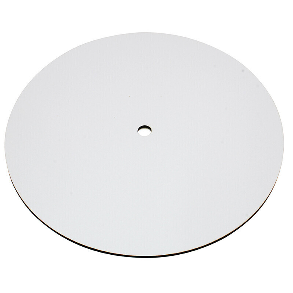 Подложка ЛХДФ 3мм с отверстием под ось Д20 белая