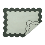 Салфетка под приборы с контрастным кантом зеленого цвета из коллекции trendy ruffles, 35х45 см