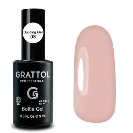 Grattol Bottle Gel - Гель во флаконе с кистью 08, 9мл