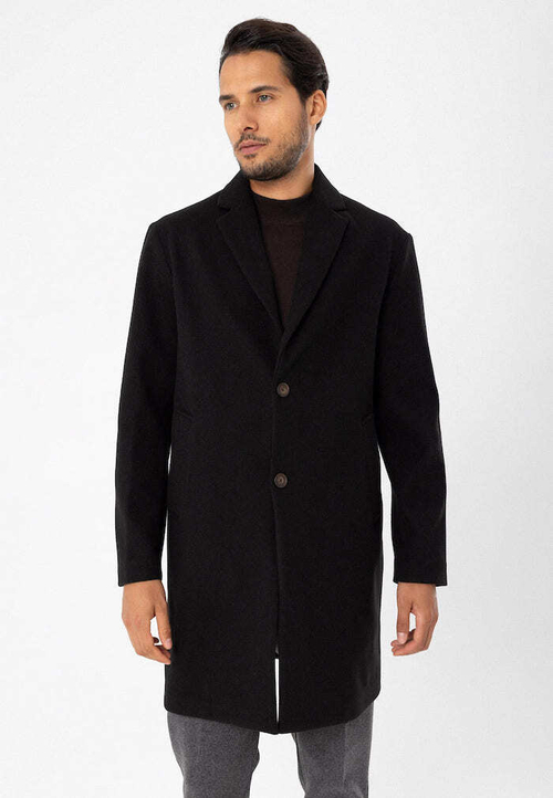 Мужское пальто (черное) Н11