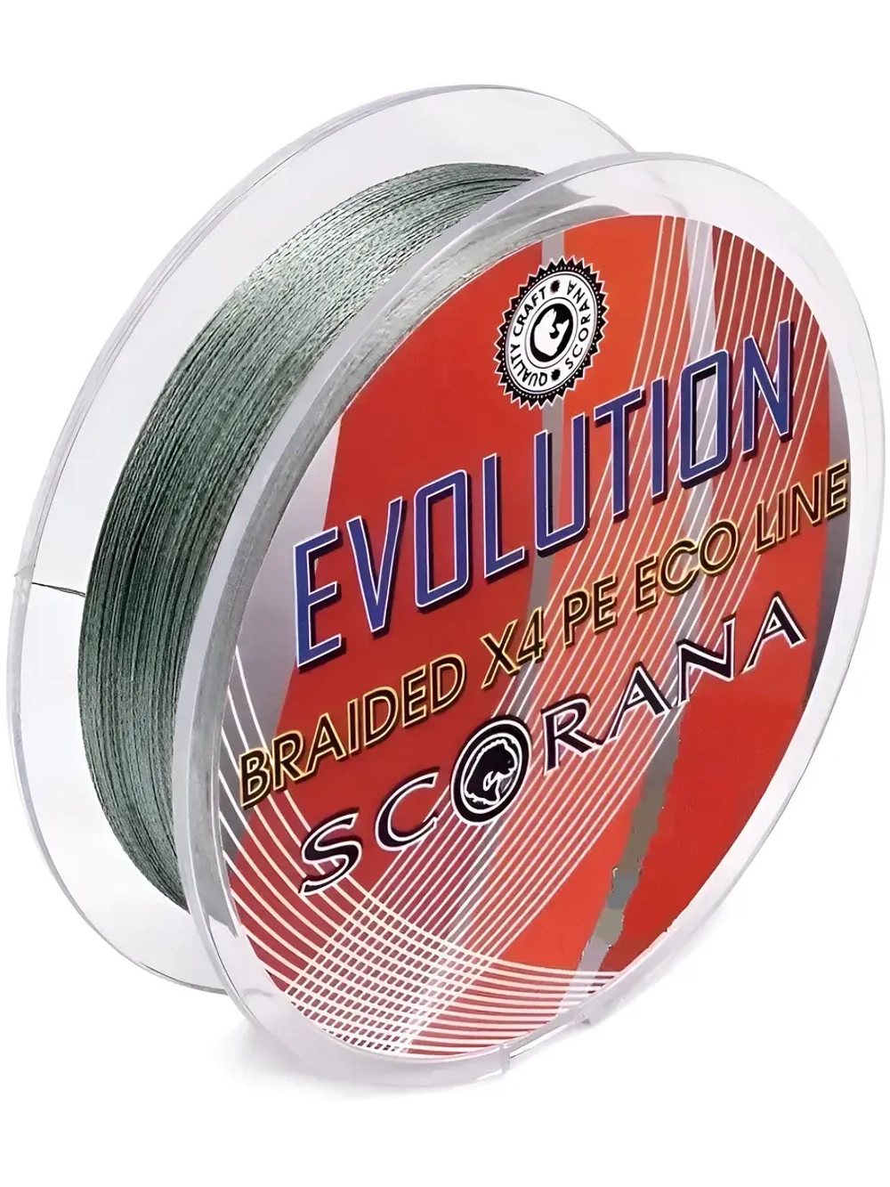 Леска плетеная EVOLUTION 135м зеленая 0,25мм EVOx4-135G-25