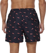 Черные пляжные шорты с акулами (Размер: XL) (Цвет: черный)