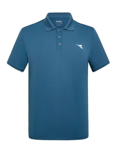 Теннисное поло Diadora Short Sleeve Polo Icon - Turquoise