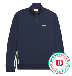 Мужская теннисная кофта Wilson Clairmont Warm-Up Popover - небесный