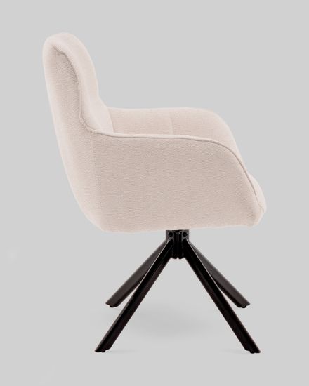 Стул обеденный Edme крутящийся, кремовый