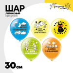 Шар латексный 30см Замурчательный день (Ассорти)