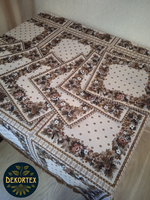 Гобеленовый набор Веночек (скатерть 163х163см + салфетка 32х32см 6шт)