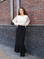 Юбка с клиньями из костюмной шерсти