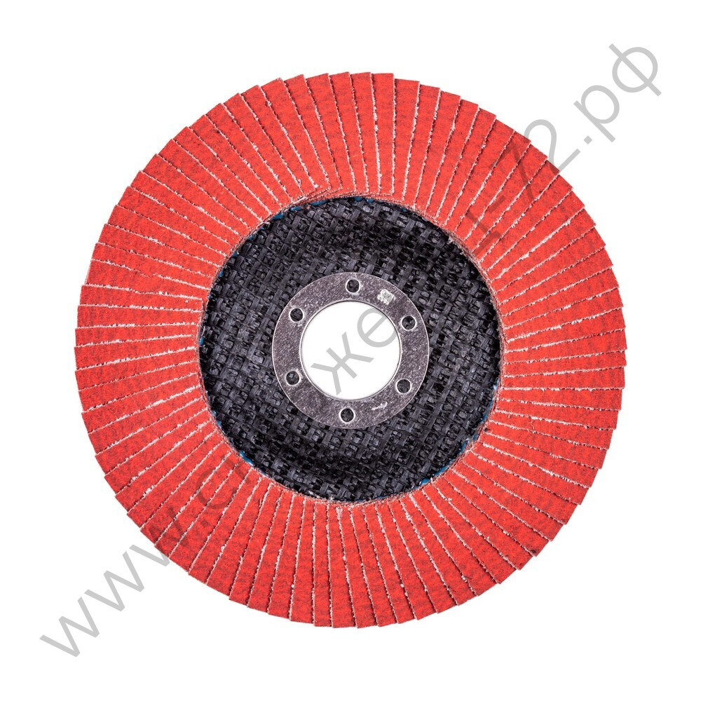 Круг лепестковый с керамическим абразивом для шлифования по нержавеющей стали FTL Everest 27 125 х 22,2 мм P120