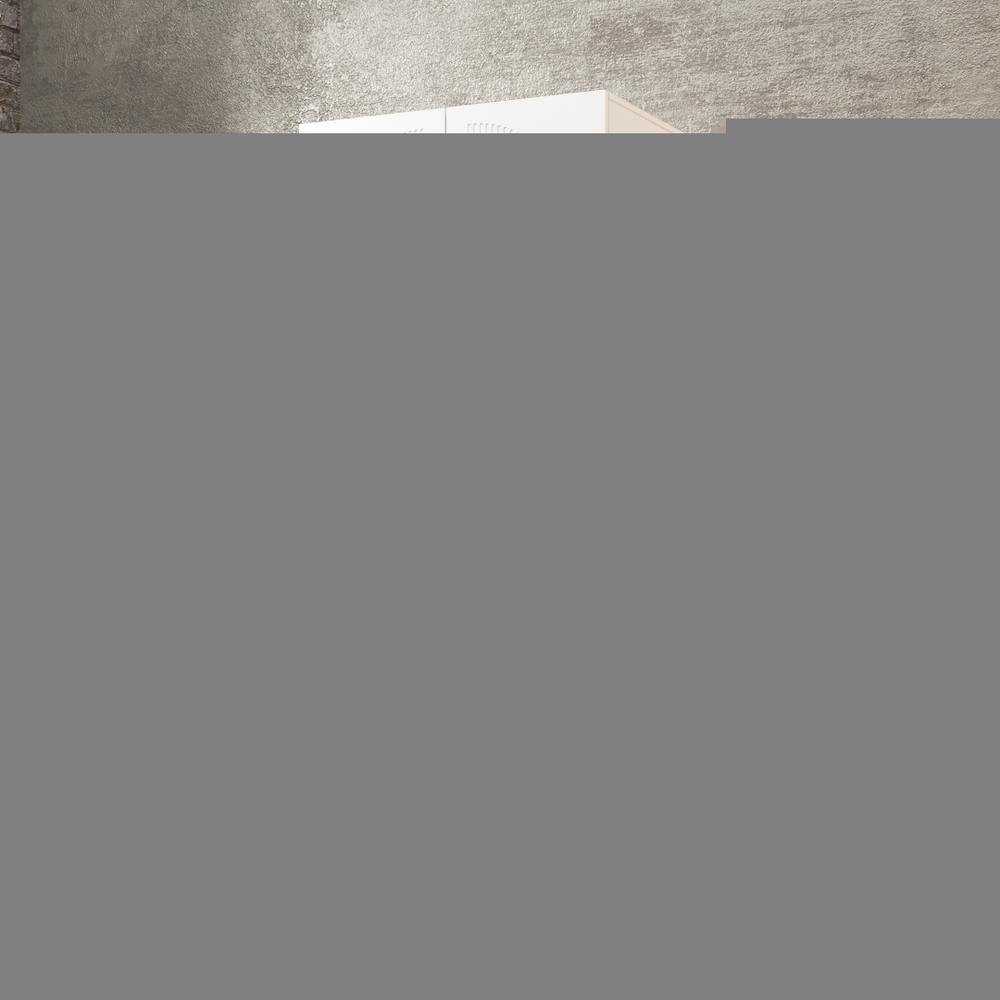 Шкаф Агератум МДФ двухсекционный в белой эмали - Белый Фасадный 0101  100*45*220