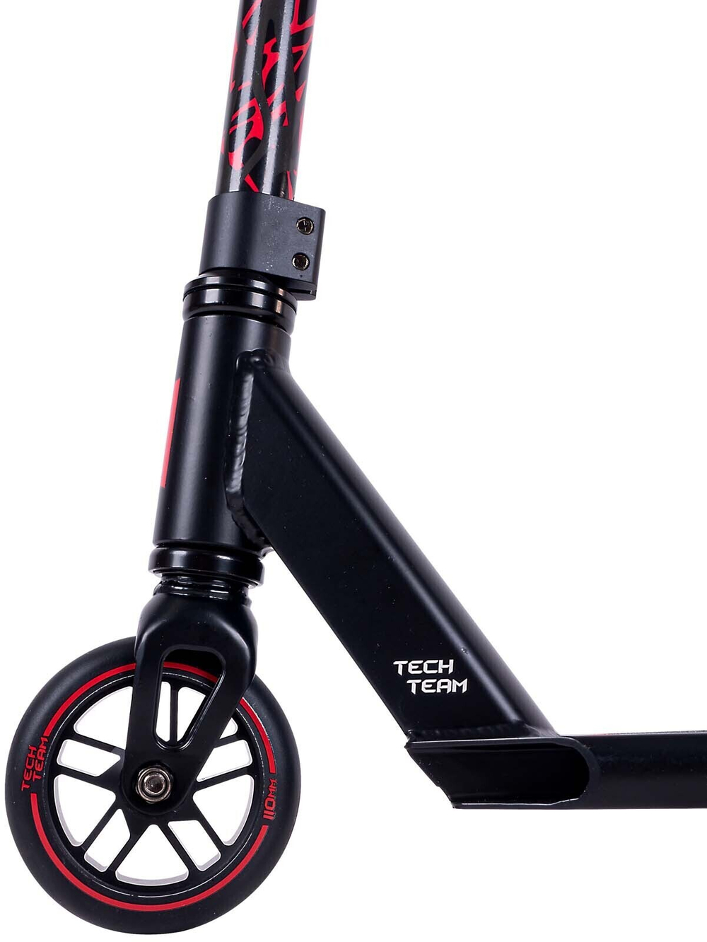 Трюковой самокат Tech Team Duker 1.0 black/red 2024
