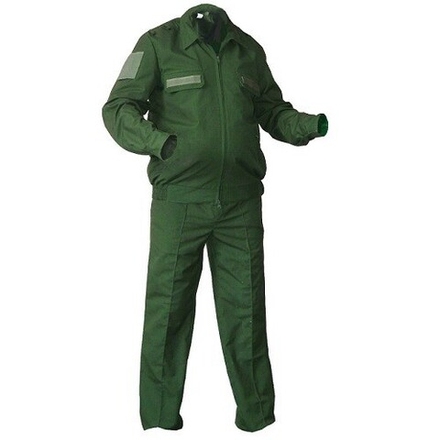 Костюм офисный зеленый МО РФ с длинным рукавом Стекляшка