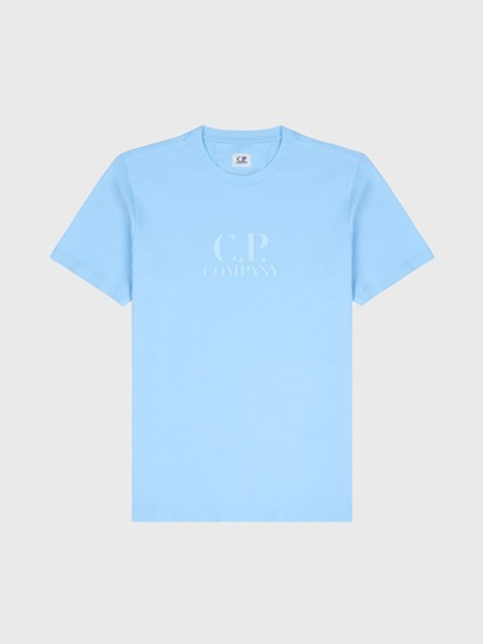 Футболка C.P. Company Jersey 30/1 Logo Sky Blue