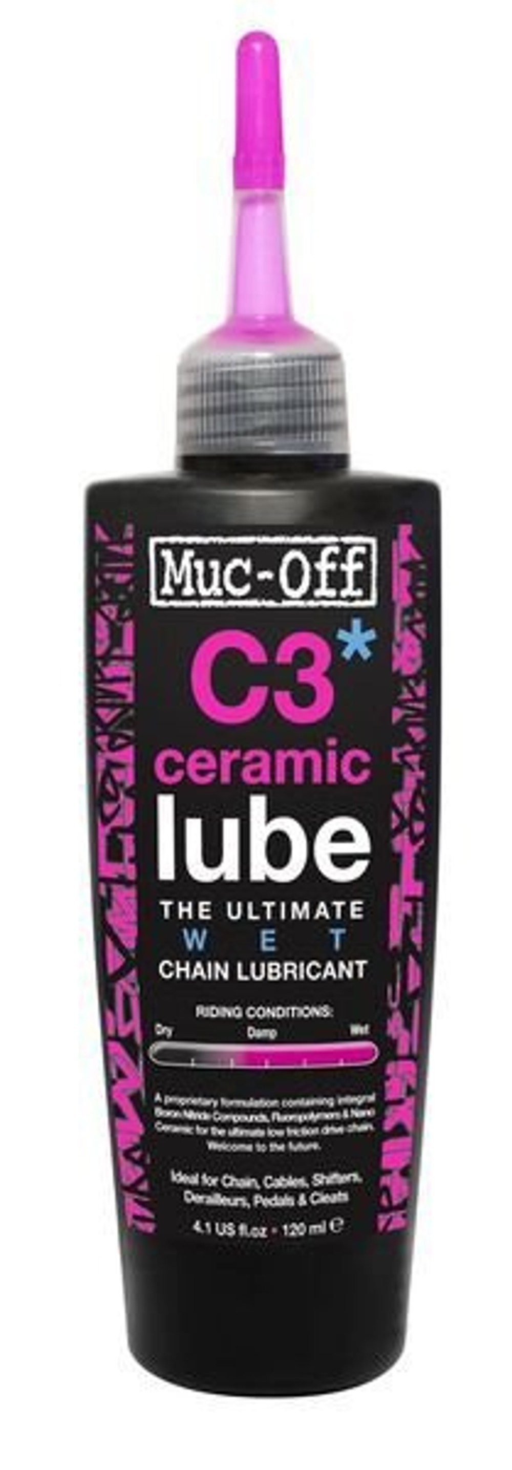 Смазка Muc-Off для цепи C3 CERAMIC WET LUBE 120мл,