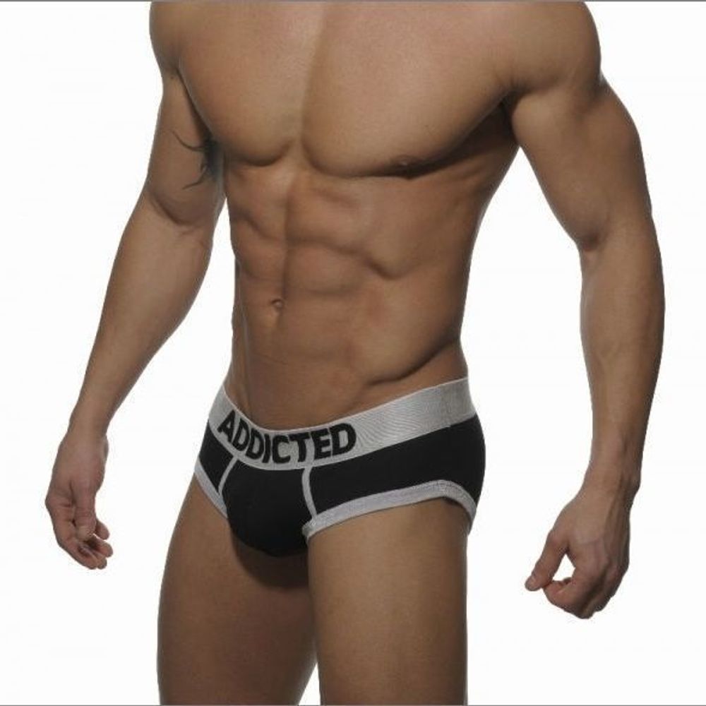 Мужские трусы брифы черные Seobean Addicted Black brief