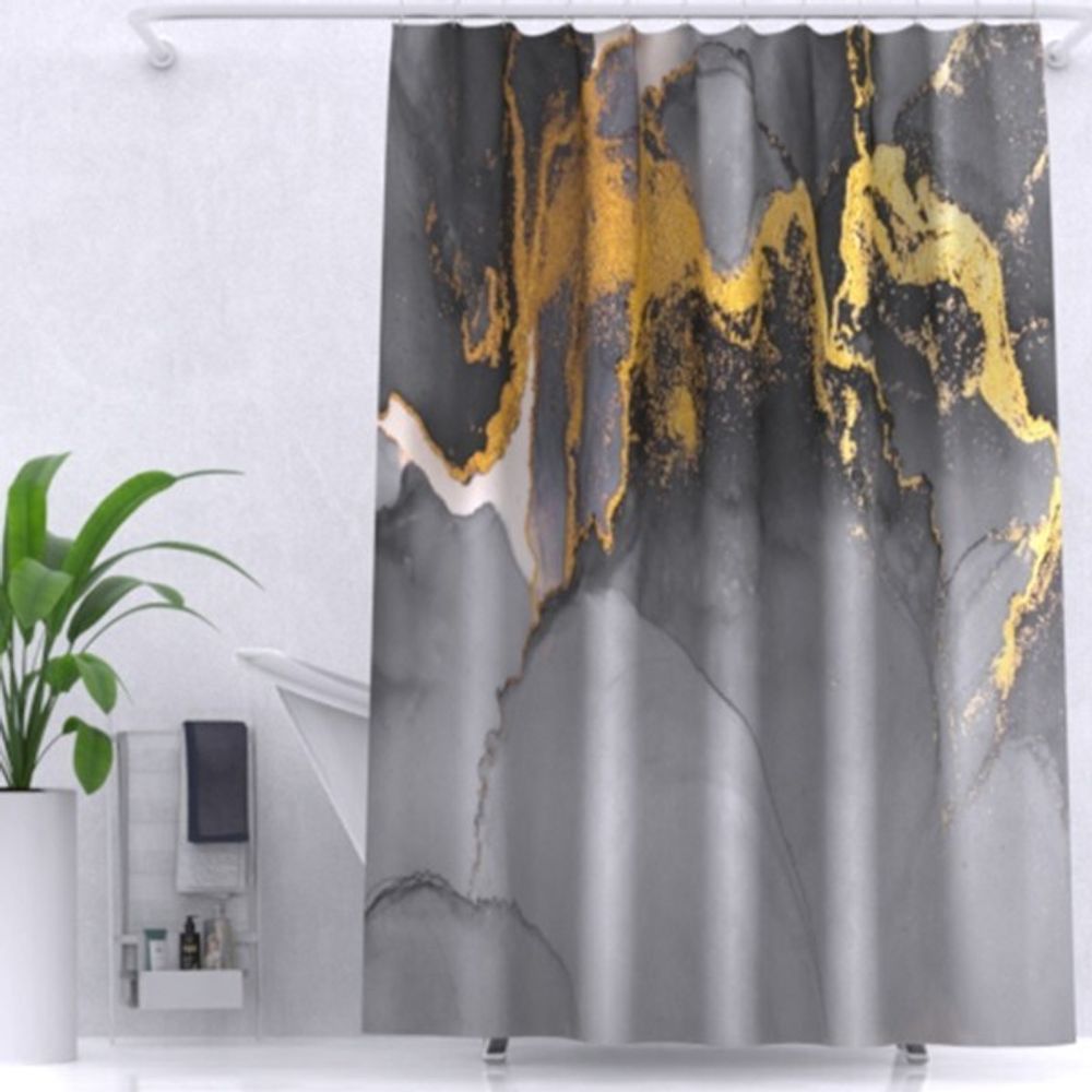 Штора для ванной комнаты ZALEL 180*200 полиэстер с утяжелителем Marble YT-Marble169