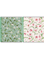 Тетрадь А5 48л. клетка "Цветочный паттерн-14" цветная спираль, мелов.облистер (Проф-Пресс)