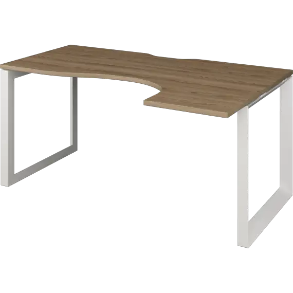 Стол эргономичный правый на металлокаркасе НТМП.О-040.ПР  1400x1000x750 Аргентум-МП