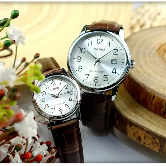 Парные часы Casio Standard: MTP-V002L-7B2 и LTP-V002L-7B2