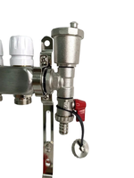 Коллекторная группа с расходомерами САРМАТ 1"х3/4" 12 вых. нержавейка (CN)