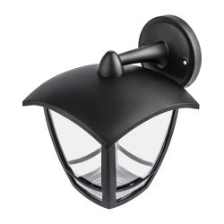 Садово-парковый светильник ЭРА НБУ 07-40-002 Дели 2 черный 4 гранный настенный IP44 Е27 max 60Вт | Садово-парковые светильники