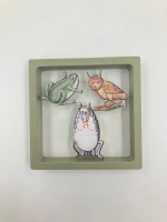 Страдающие броши «Зверинец» (конь Игорь, сова и жаба)