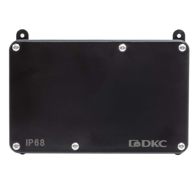 Коробка индустриальная 203х150х67 мм, IP68 с гладкими стенками, черная