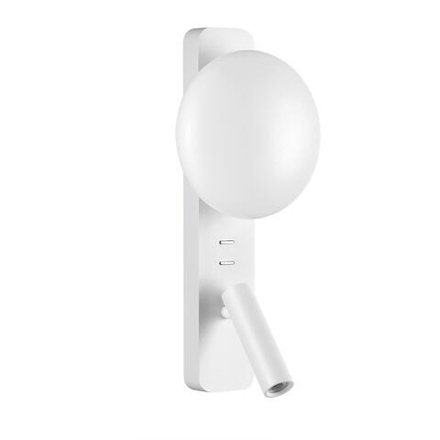 7049/5WL HIGHTECH ODL25 473 металл/акрил белый Настенный светильник IP20 LED 1*5W + 1*3W 2700K ALBERGO