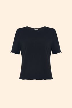 Футболка с кружевом (Baby Tee ), черный