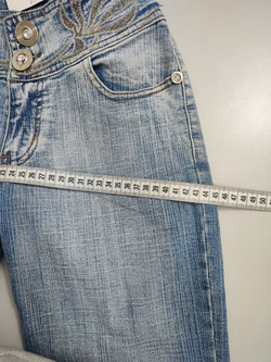 Бриджи голубые джинсовые 44 размер