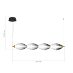 Светильник светодиодный, черный, белый / дымчатый, ICE, LED, 28