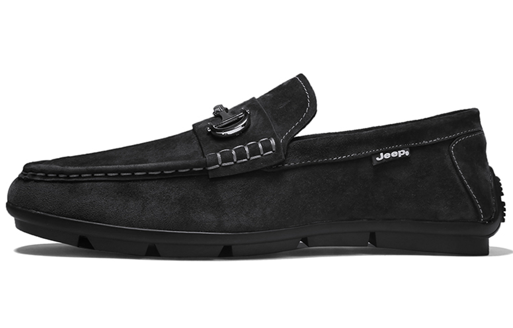 Jeep Gommino Loafers Men"s Low top Black