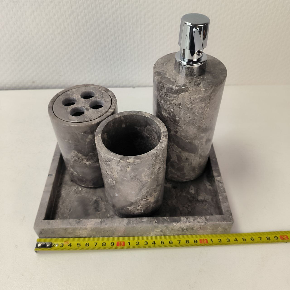 Набор из мрамора 5 предм SEA Set Grey NM-63758 прямоуг 85