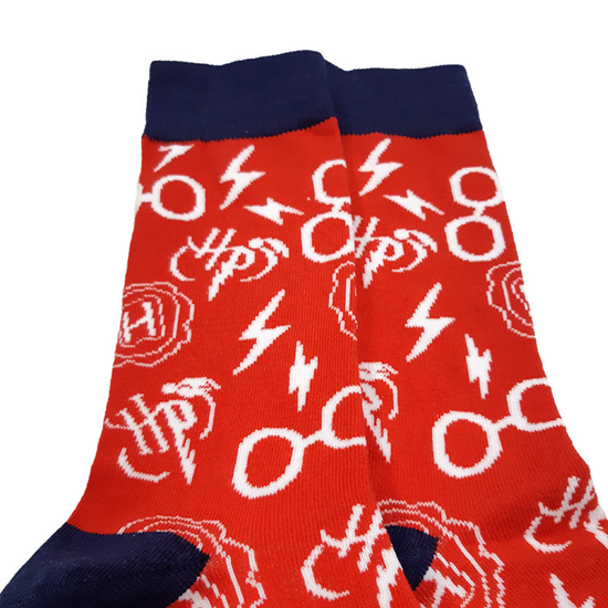 Носки Гарри Поттер Логотипы вселенной Гарри Поттера, р-р 40-44 (темно-красный)