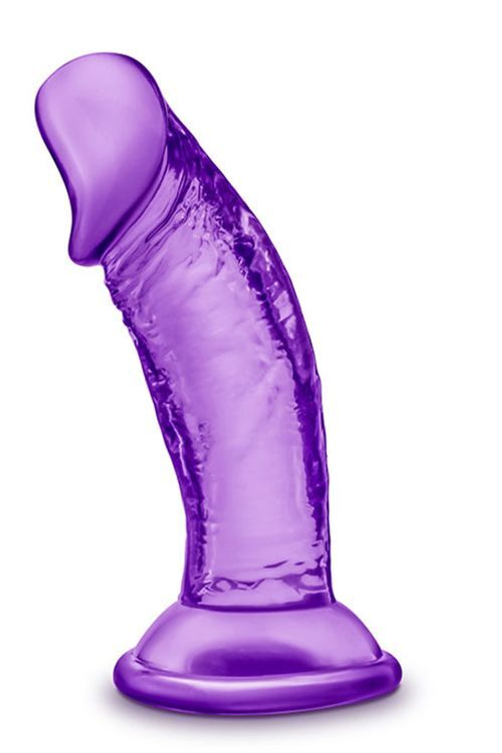 Фиолетовый фаллоимитатор на присоске SWEET N SMALL 4INCH DILDO - 11,4 см. (Цвет: фиолетовый)