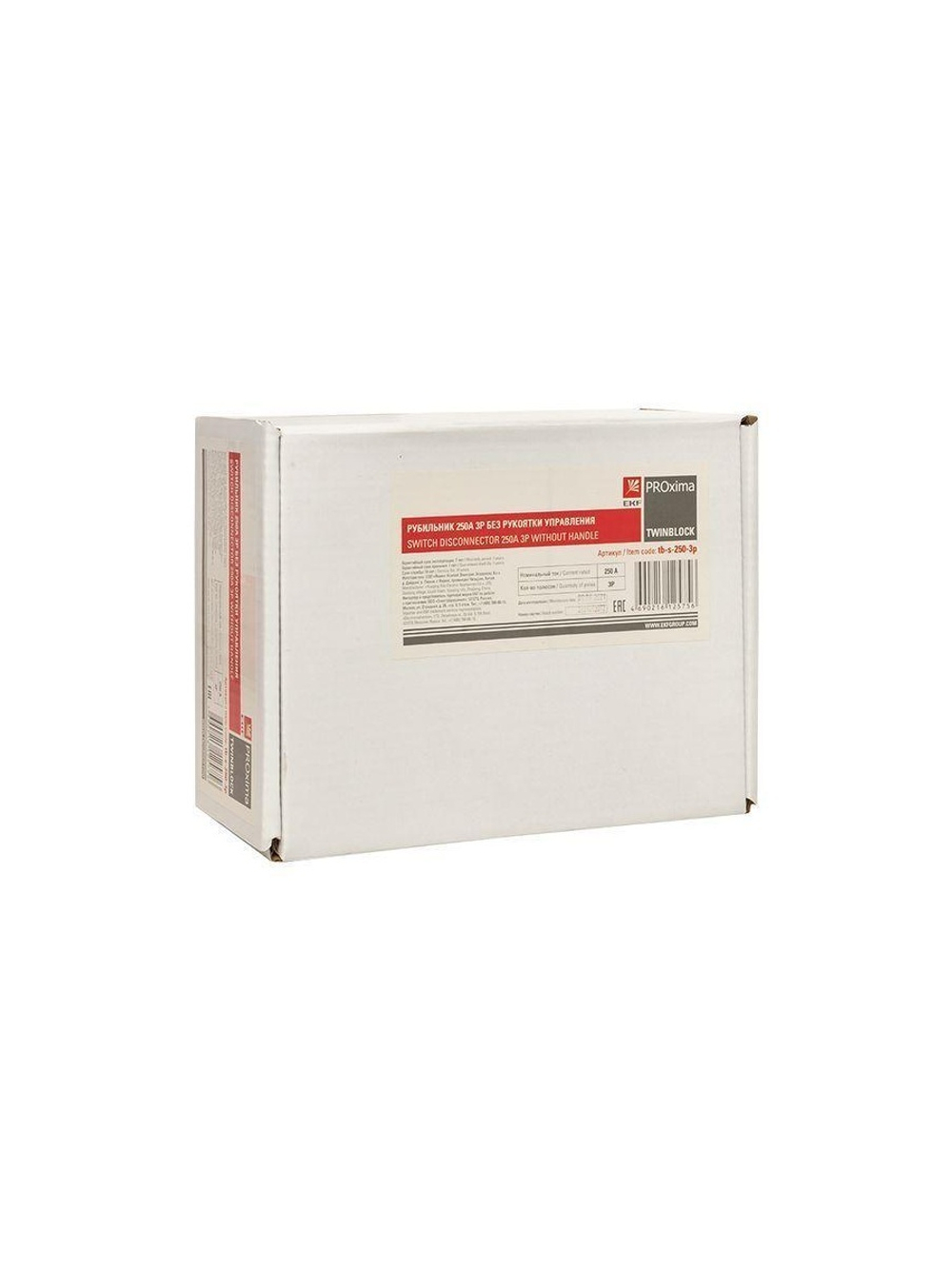 Рубильник 3п 250А без рукоятки управления TwinBlock PROxima EKF tb-s-250-3p