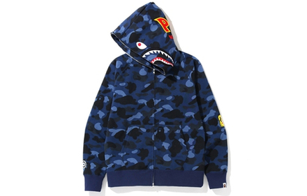 Mix camo crazy shark full zip hoodie best sale
