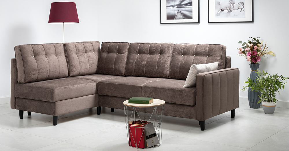 Арно Диван - кровать угловой (Арт. ТД 564 Лаки 06 (коричневый перламутр))